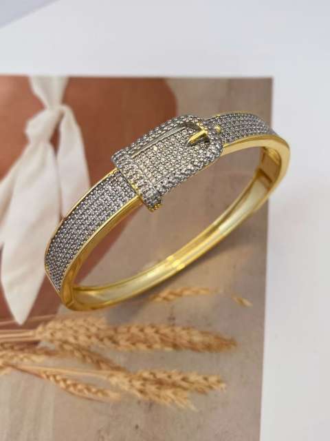 Hiphop full diamond mix color gold plated copper bangle rings set