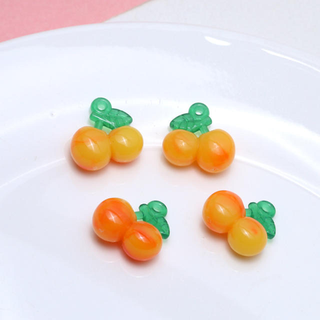 Small fresh sweet fruit strawberry cherry resin pendant diy Handmade Jewelry 1pcs price