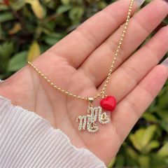 Multi-style MAMA Copper Plated 18K Gold Full Diamond Cherry Flower necklace mother's day necklace