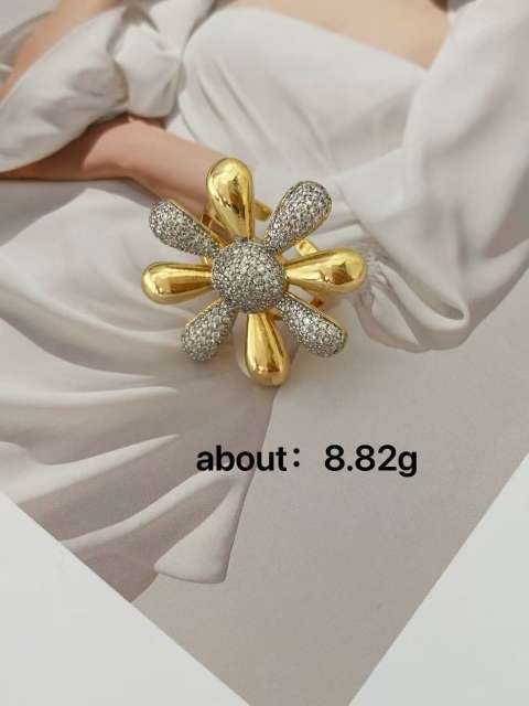 Chunky mix color diamond daisy flower gold plated copper necklace bangle set
