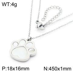 Cute Stainless Steel Cat paw Pendant Necklace dainty necklace
