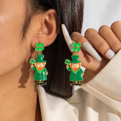 Boho colorful straw beach earrings holiday earrings flower earrings