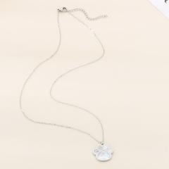Cute Stainless Steel Cat paw Pendant Necklace dainty necklace
