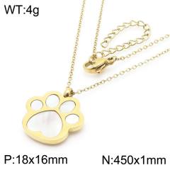 Cute Stainless Steel Cat paw Pendant Necklace dainty necklace