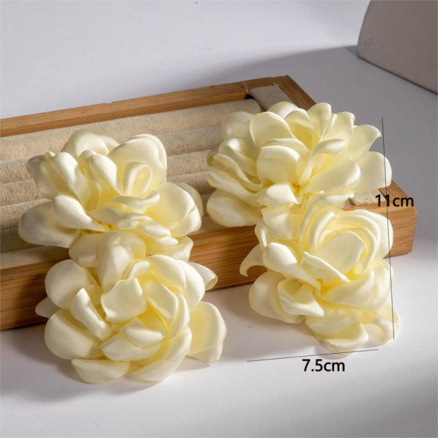 Spring summer yellow color sunflower beach holiday earrings collection