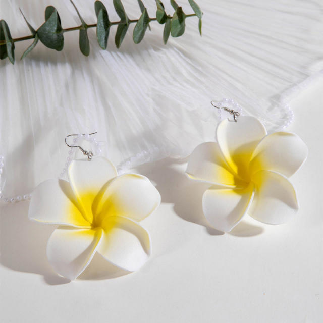 Spring summer yellow color sunflower beach holiday earrings collection