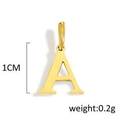No-fading stainless steel pendant initial letter charm for necklace bracelet jewelry