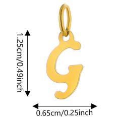 DIY jewelry stainless steel plating 14K gold 26 English letter pendant initial letter pendant