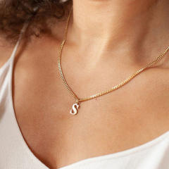 No-fading stainless steel pendant initial letter charm for necklace bracelet jewelry