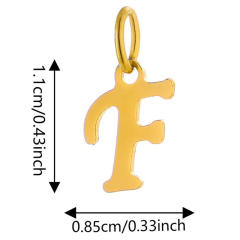 DIY jewelry stainless steel plating 14K gold 26 English letter pendant initial letter pendant