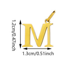 No-fading stainless steel pendant initial letter charm for necklace bracelet jewelry