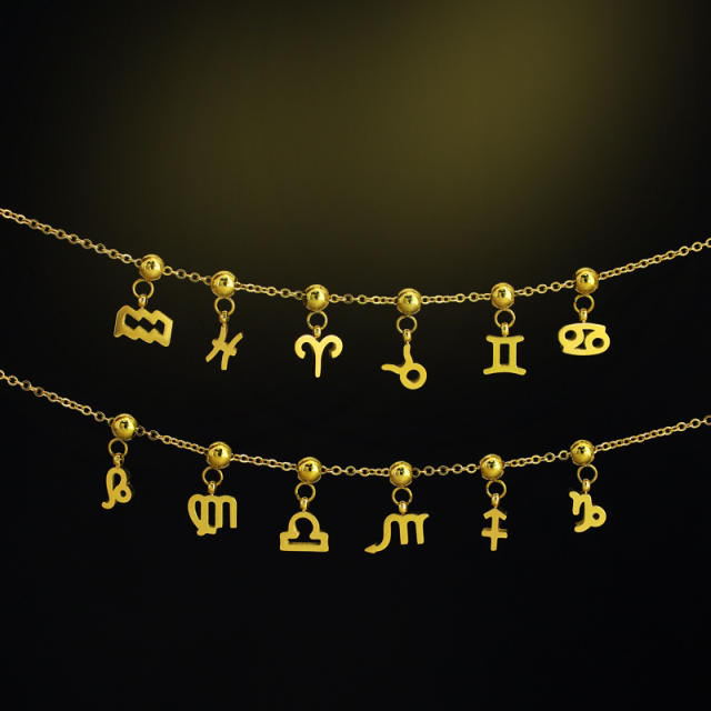 Stainless Steel zodiac Mini DIY Pendant Single Pendant