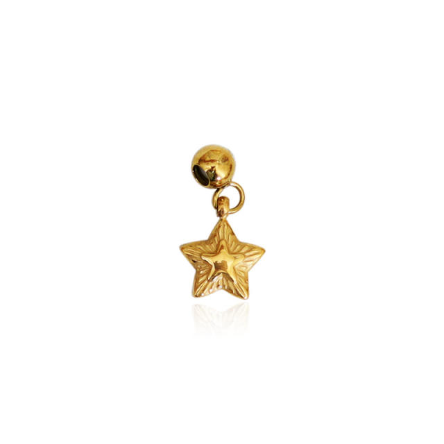 Stainless Steel Mini Flower Butterfly Five-pointed Star Love Pendant