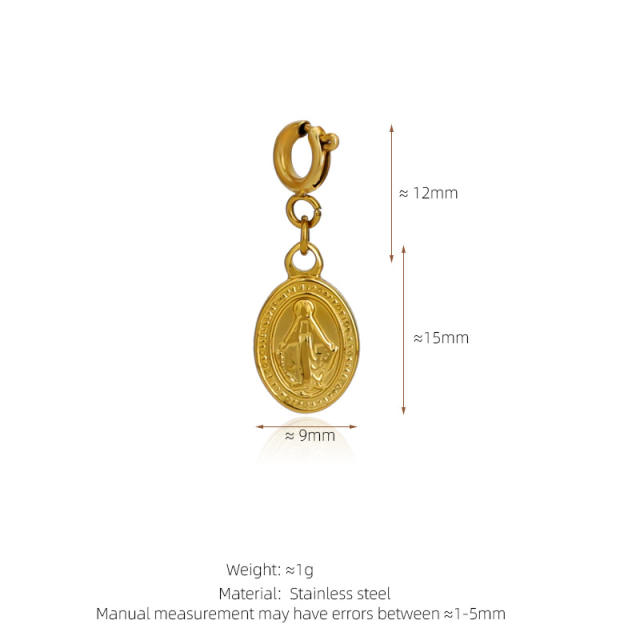 Stainless Steel Marine Life Starfish Shell Conch Love Cross DIY Pendant Single Pendant Necklace Accessories
