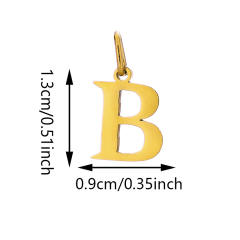 No-fading stainless steel pendant initial letter charm for necklace bracelet jewelry