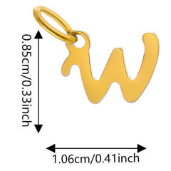 DIY jewelry stainless steel plating 14K gold 26 English letter pendant initial letter pendant