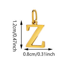 No-fading stainless steel pendant initial letter charm for necklace bracelet jewelry
