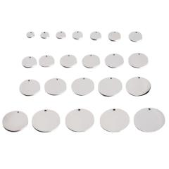Real Mirror Stainless Steel Jewelry Accessories Diy Round Pendant Engraveable Non-fading Pendant