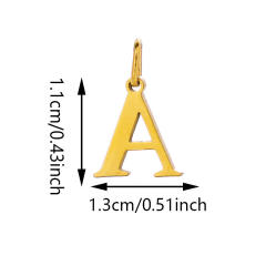 No-fading stainless steel pendant initial letter charm for necklace bracelet jewelry