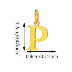 No-fading stainless steel pendant initial letter charm for necklace bracelet jewelry