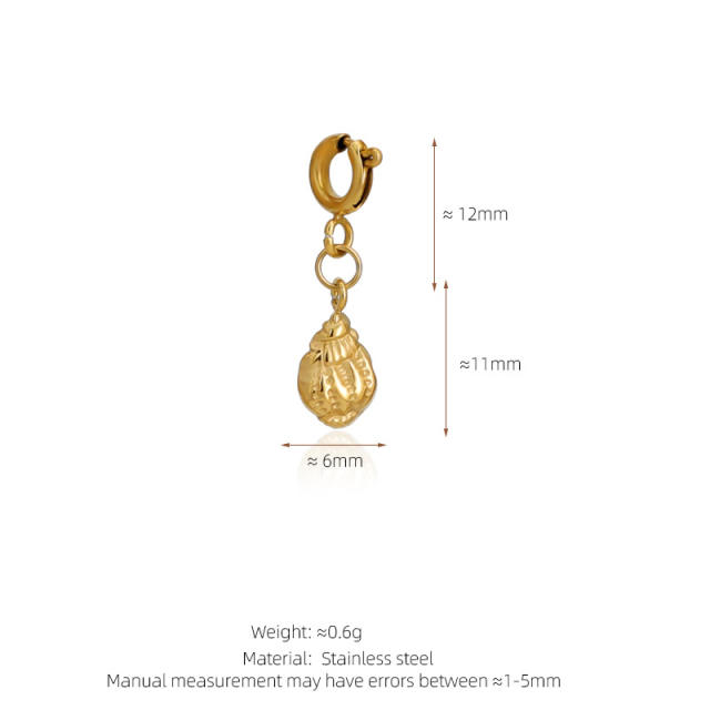 Stainless Steel Marine Life Starfish Shell Conch Love Cross DIY Pendant Single Pendant Necklace Accessories