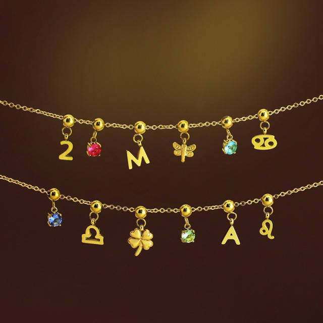Stainless Steel zodiac Mini DIY Pendant Single Pendant