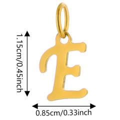 DIY jewelry stainless steel plating 14K gold 26 English letter pendant initial letter pendant