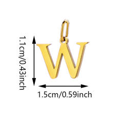No-fading stainless steel pendant initial letter charm for necklace bracelet jewelry