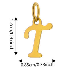 DIY jewelry stainless steel plating 14K gold 26 English letter pendant initial letter pendant