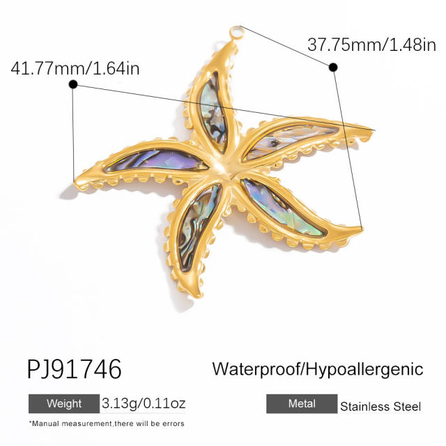 Color enamel ocean animal flower diy jewelry accessories stainless steel pendant