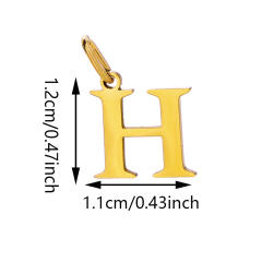No-fading stainless steel pendant initial letter charm for necklace bracelet jewelry