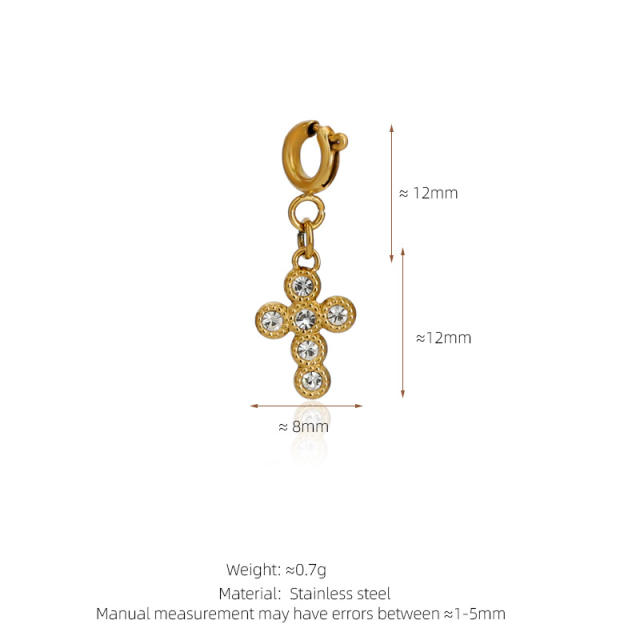 Stainless Steel Marine Life Starfish Shell Conch Love Cross DIY Pendant Single Pendant Necklace Accessories