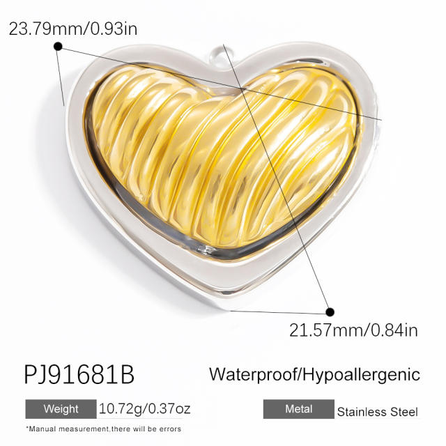 Titanium steel diy jewelry accessories mix color love heart flower pendant stainless steel pendant