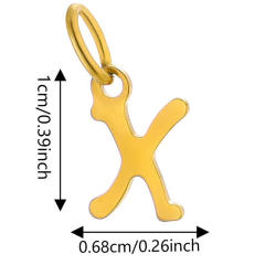 DIY jewelry stainless steel plating 14K gold 26 English letter pendant initial letter pendant