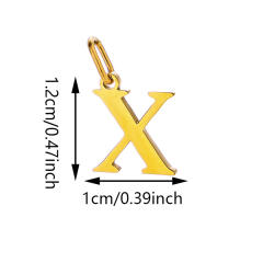 No-fading stainless steel pendant initial letter charm for necklace bracelet jewelry