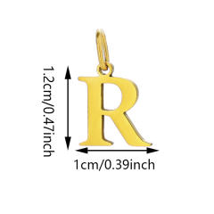 No-fading stainless steel pendant initial letter charm for necklace bracelet jewelry