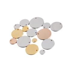 Real Mirror Stainless Steel Jewelry Accessories Diy Round Pendant Engraveable Non-fading Pendant