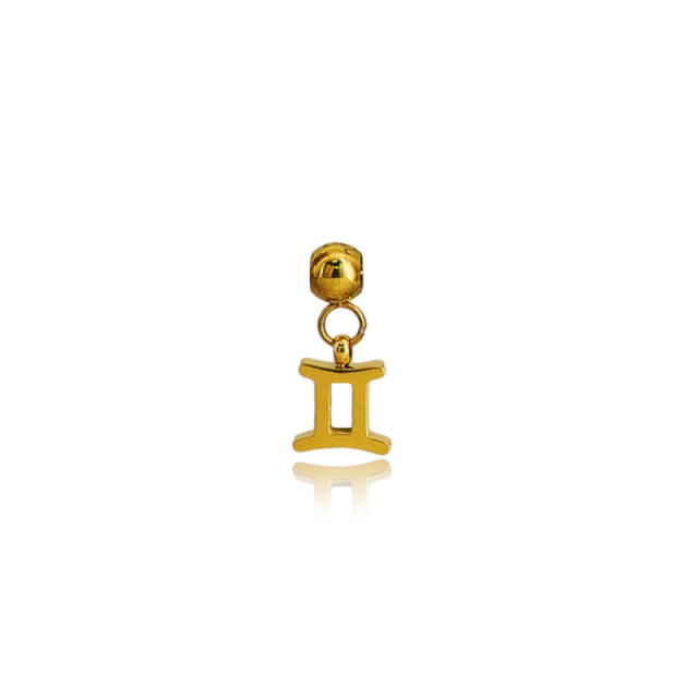 Stainless Steel zodiac Mini DIY Pendant Single Pendant