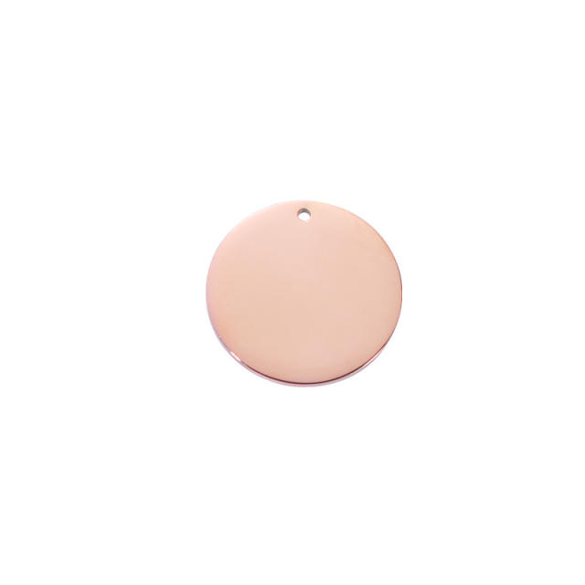 Real Mirror Stainless Steel Jewelry Accessories Diy Round Pendant Engraveable Non-fading Pendant