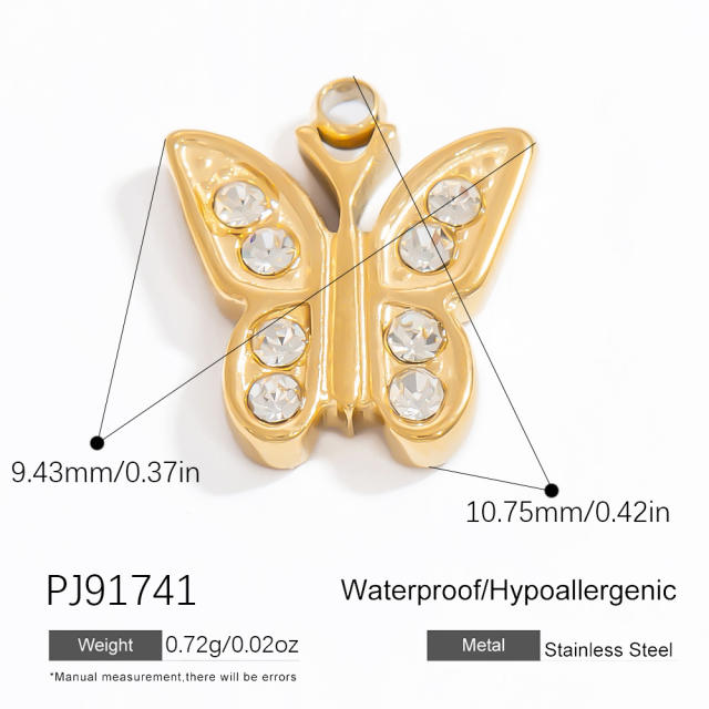 Color enamel ocean animal flower diy jewelry accessories stainless steel pendant