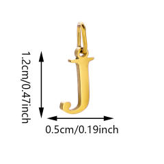 No-fading stainless steel pendant initial letter charm for necklace bracelet jewelry