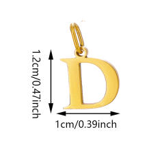 No-fading stainless steel pendant initial letter charm for necklace bracelet jewelry