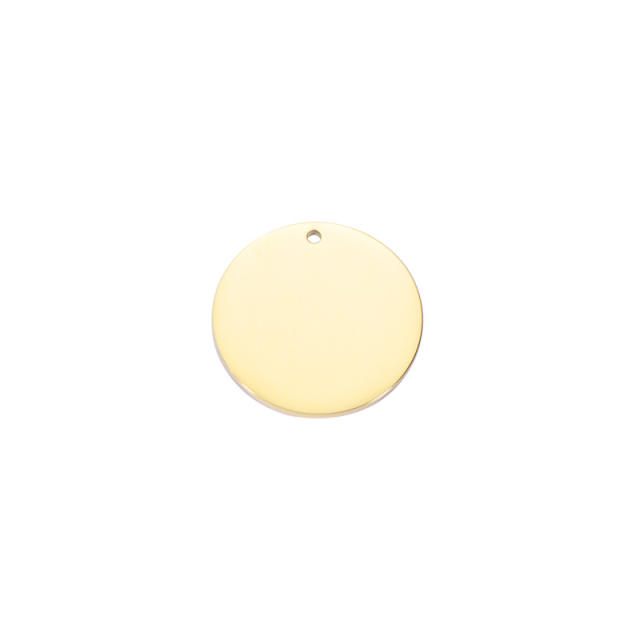 Real Mirror Stainless Steel Jewelry Accessories Diy Round Pendant Engraveable Non-fading Pendant