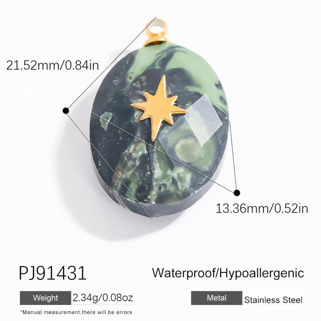 Stainless steel diy small jewelry natural stone butterfly necklace accessories