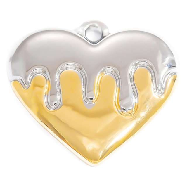 Titanium steel diy jewelry accessories mix color love heart flower pendant stainless steel pendant