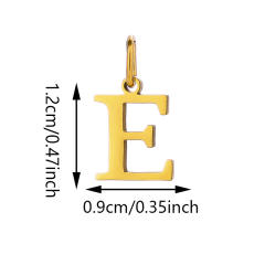 No-fading stainless steel pendant initial letter charm for necklace bracelet jewelry