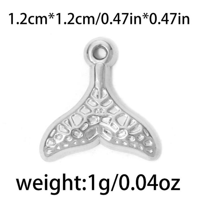 304 stainless steel geometric exquisite small flower sun fishtail gourd star  diy jewelry pendant