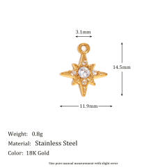 Stainless steel plated 18K gold angel key love jewelry accessories