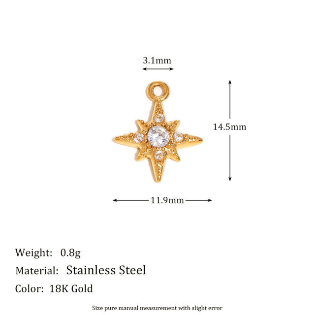Stainless steel plated 18K gold angel key love jewelry accessories