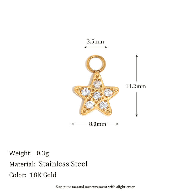 Stainless steel plated 18K gold angel key love jewelry accessories